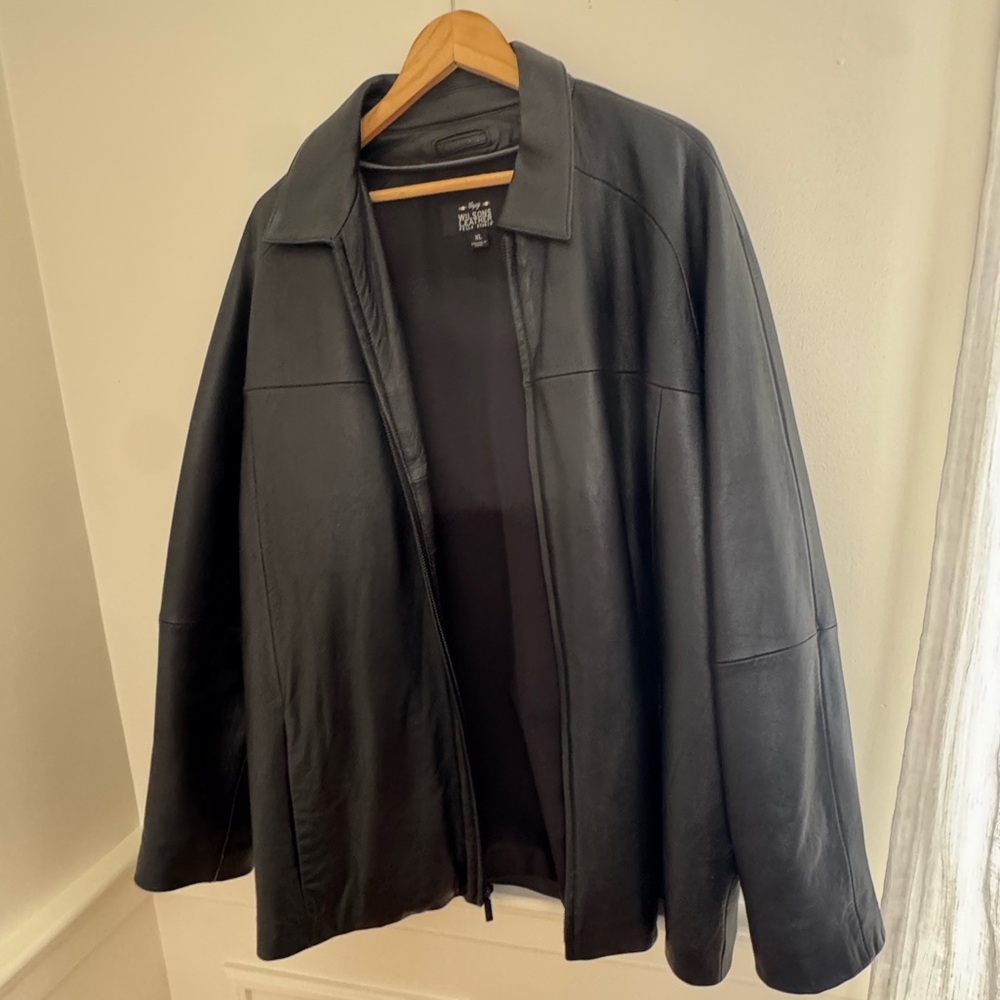 Black Italian Leather Jacket- Wilson Leather